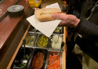 Catering hot dog station